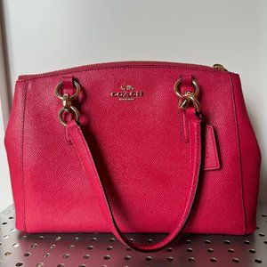 Coach Mini Christie Carryall - Fuschia with Gold Hardware